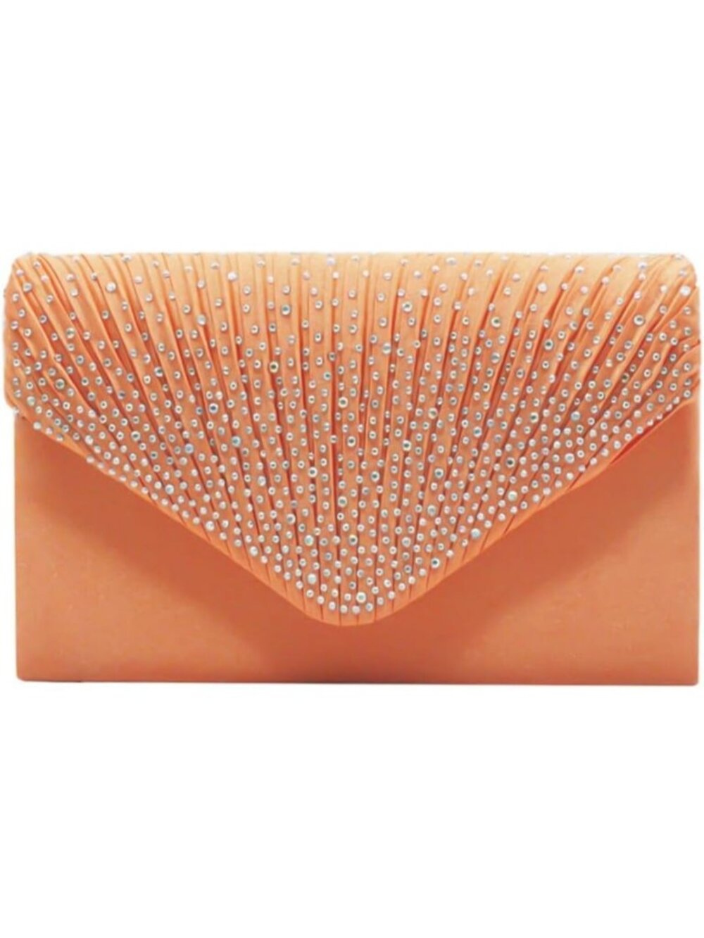 Women's Orange Evening Handbag Bridal Wedding Bag Formal Party Clutch Purse